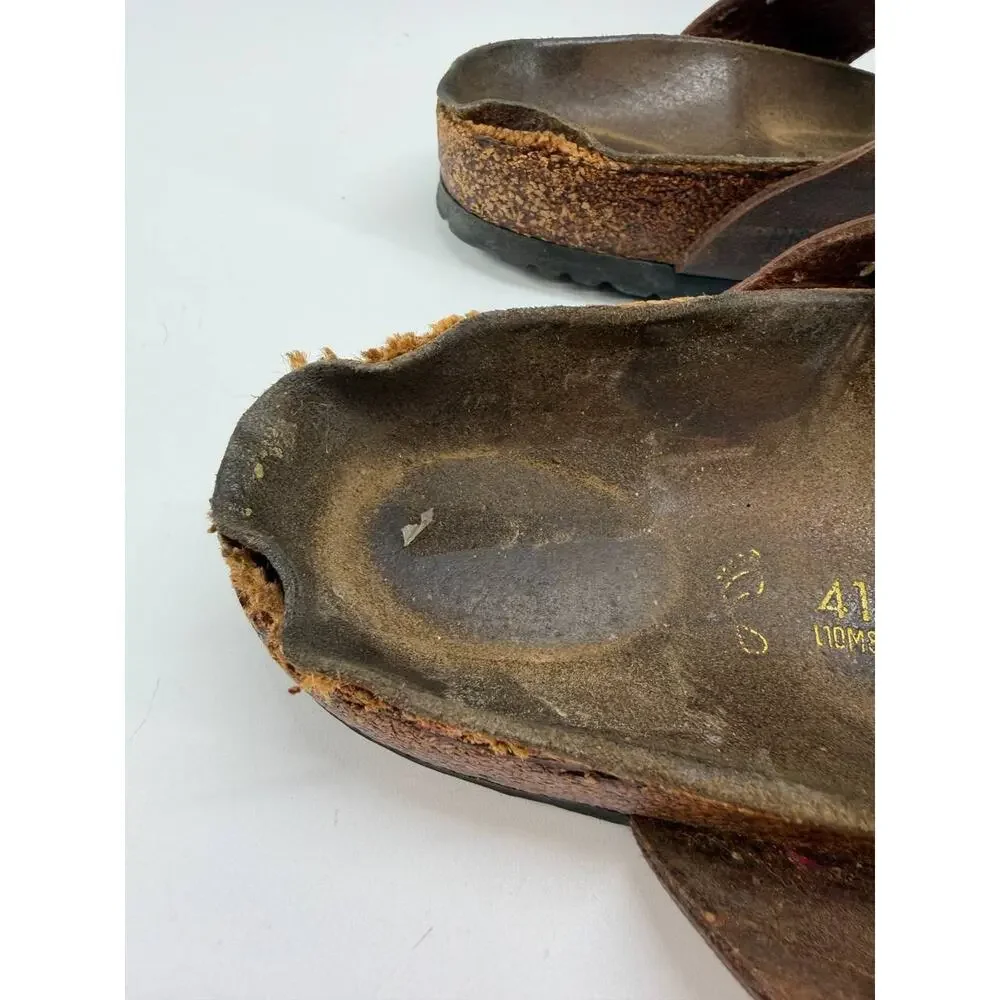 Birkenstock Mayari Brown Leather Sandals Men's EU 41 US 8 Adjustable